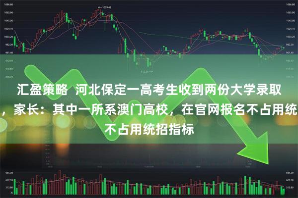 汇盈策略  河北保定一高考生收到两份大学录取通知书，家长：其中一所系澳门高校，在官网报名不占用统招指标